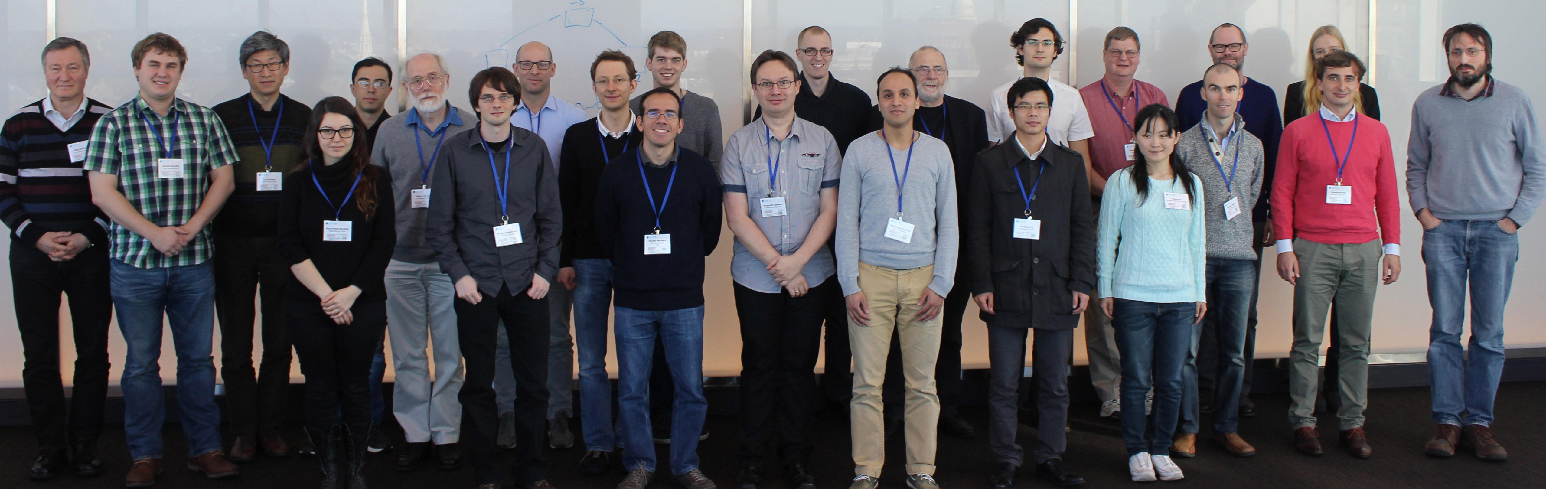 Attendees of the 11th DIMACS Implementation Challenge in
      2014. (David Johnson is sixth from left.)