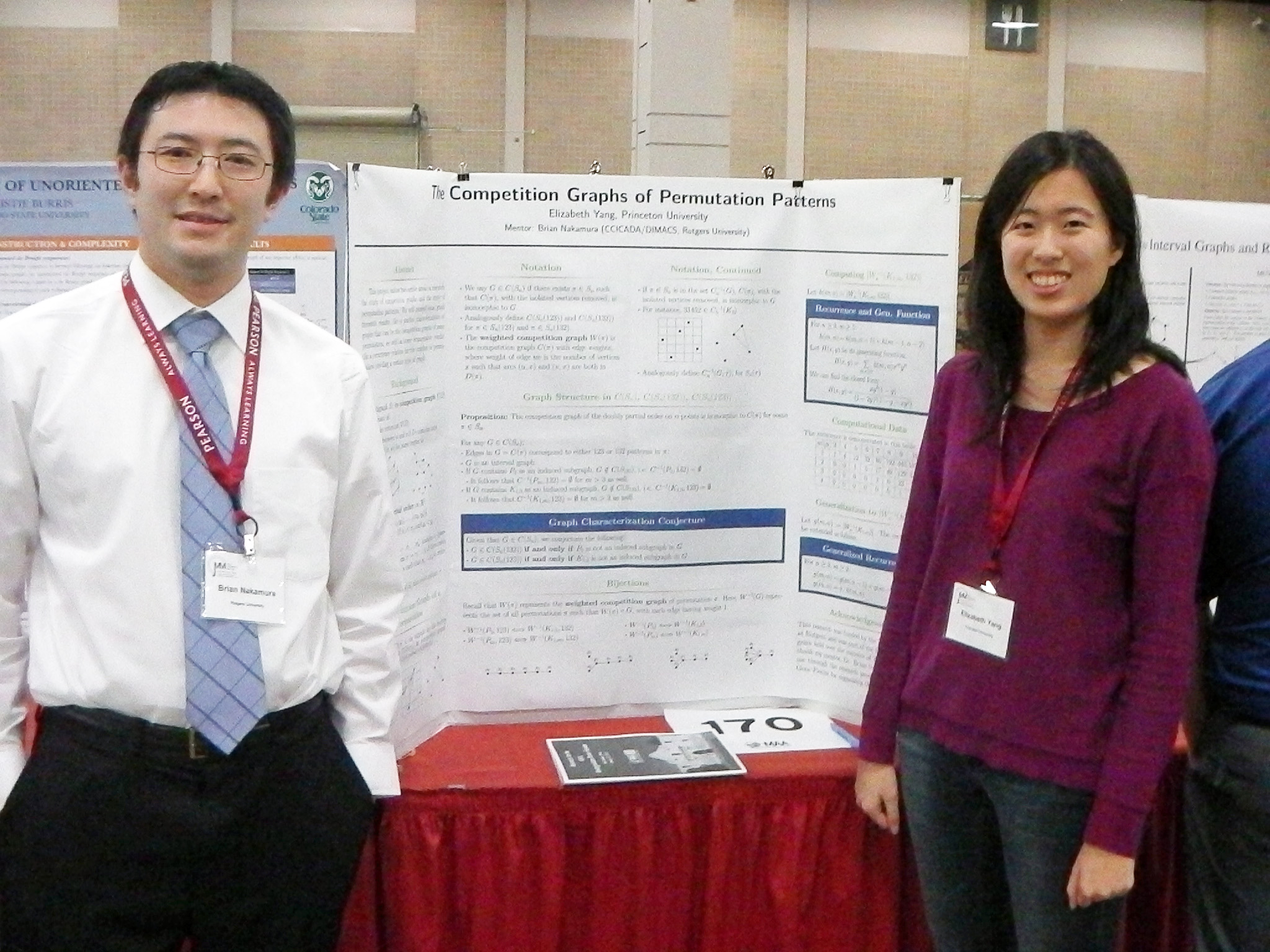 Brian Nakamura and Elizabeth Yang at the 2015 Joint Math Meetings