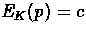 $E_K(p)= c$