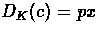 $D_K(c) = px$