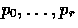 $p_0, \ldots,p_r$